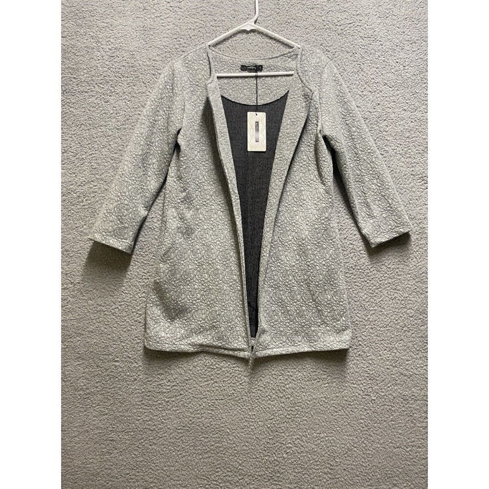 Lungo L'Arno Open Front Light Cardigan Jacket Long Sleeve Made In Italy Floral M